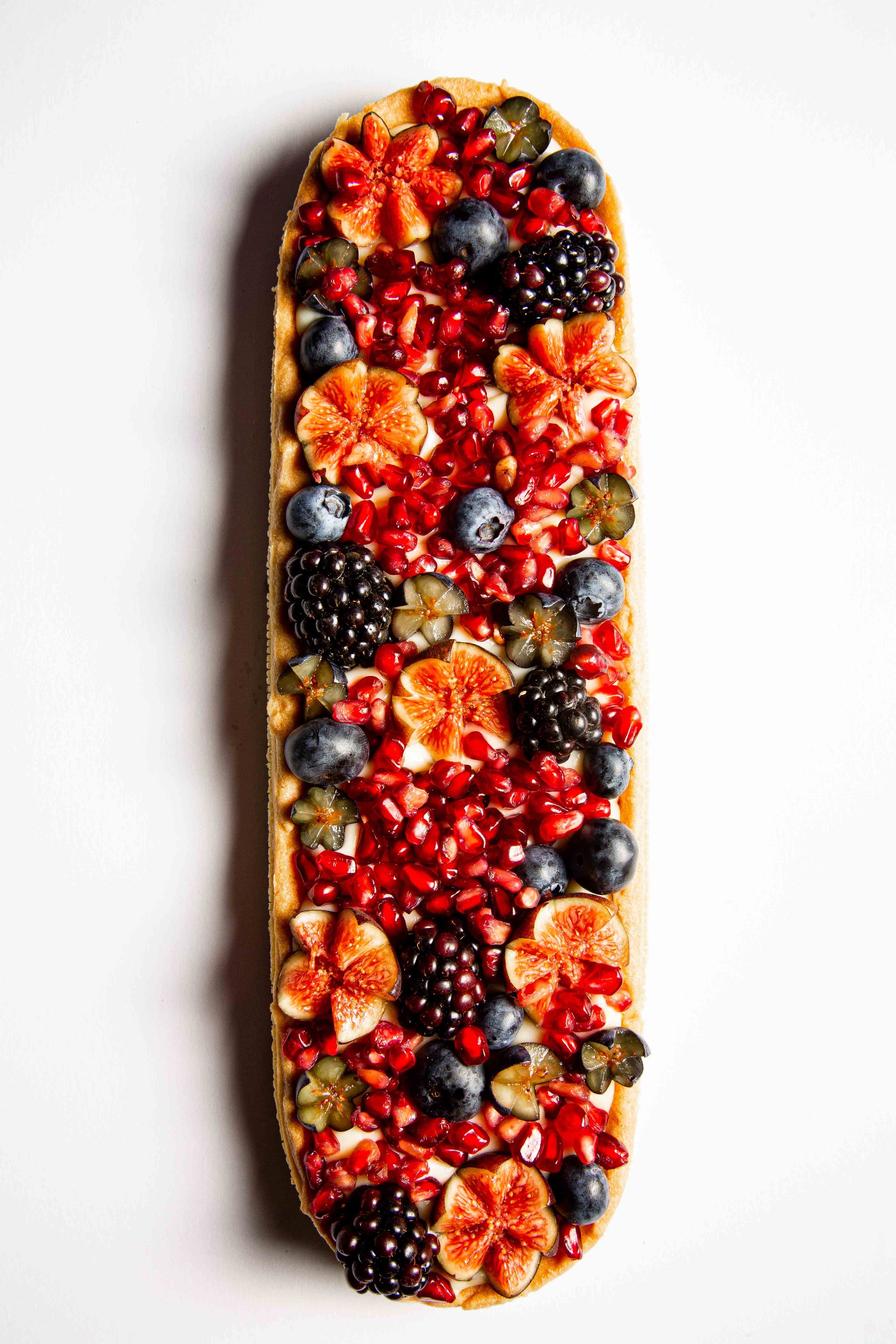 Sharing Tart Vanilla Bean Custard with fresh fruit